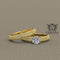 1.3ct Elegant Three Sided Pave Gold Bridal Set - 01US63A